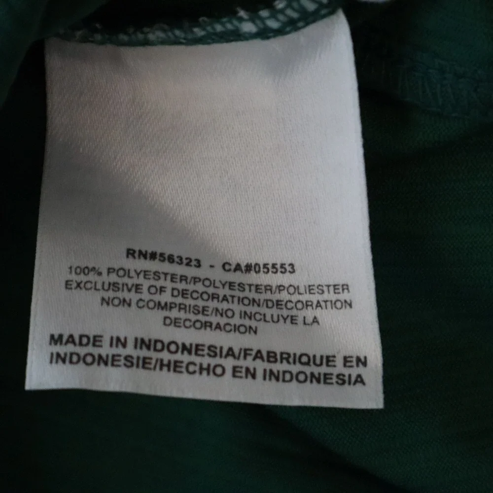 Nike Polo Shirt‎ Mens Medium Dri-Fit Performance Golf Green Striped Short Sleeve